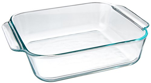 Pyrex FBA_1105395 Basics 8.1" Square (2 Quart), 8 inch, Clear