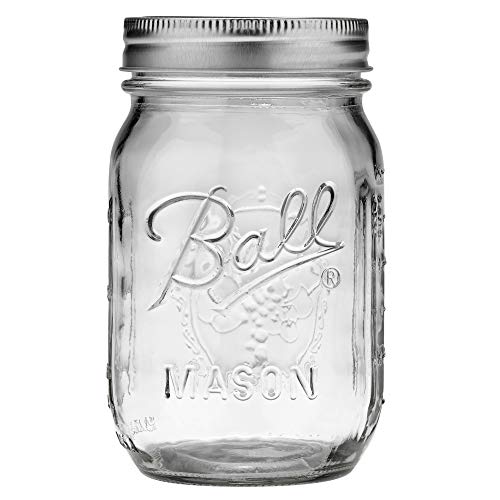 Ball Regular Mouth Mason Jar with Lid and Band (16-Ounces)