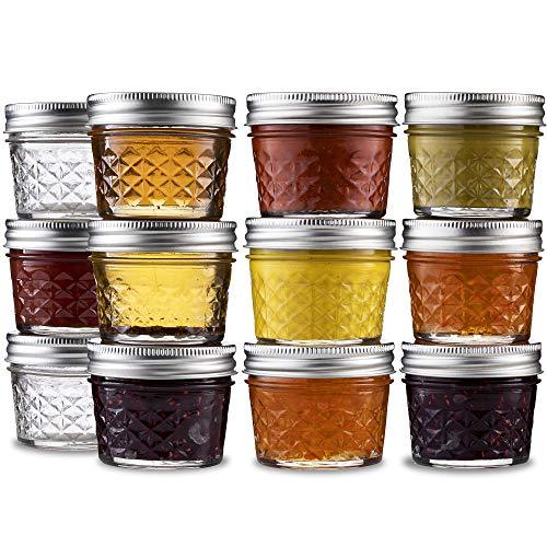 Ball Mini Crystal Jelly Jars (4 ounces) Regular Mouth Mason Jars