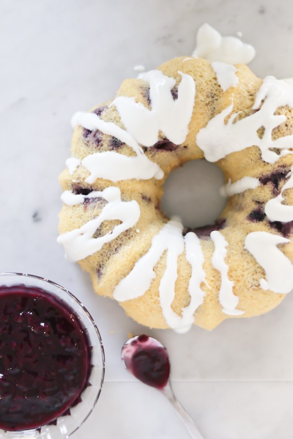 Pressure Cooker Berries and Cream Breakfast Cake. Healthy and wholegrain breakfast.