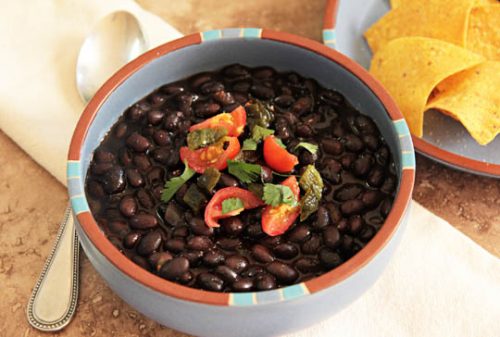 Black beans in a bowl