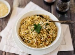 Pressure Cooker (Instant Pot) Roasted Cauliflower Barley Risotto