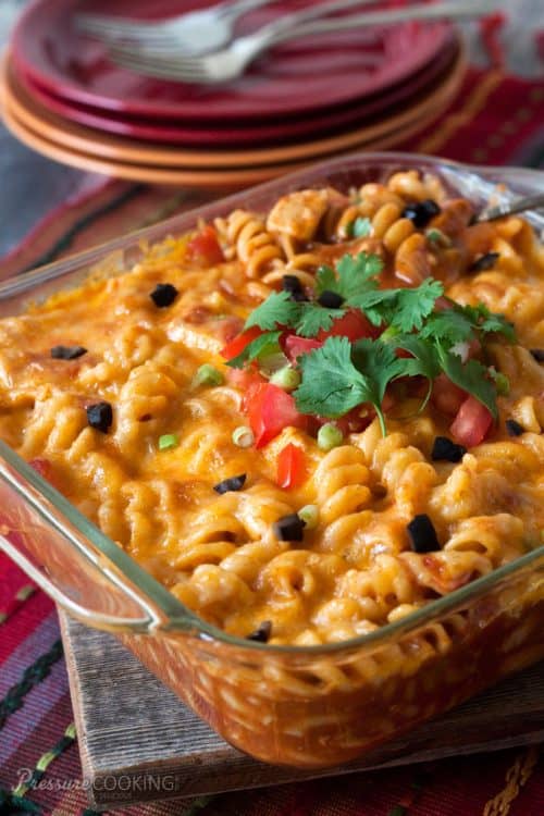 Pressure Cooker Chicken Enchilada Pasta