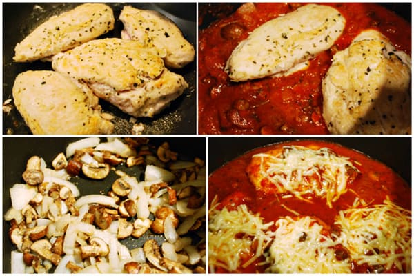 Pressure Cooker Chicken Parmigiana collage