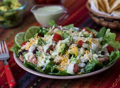 Pressure Cooker (Instant Pot) Cilantro Lime Chicken Taco Salad