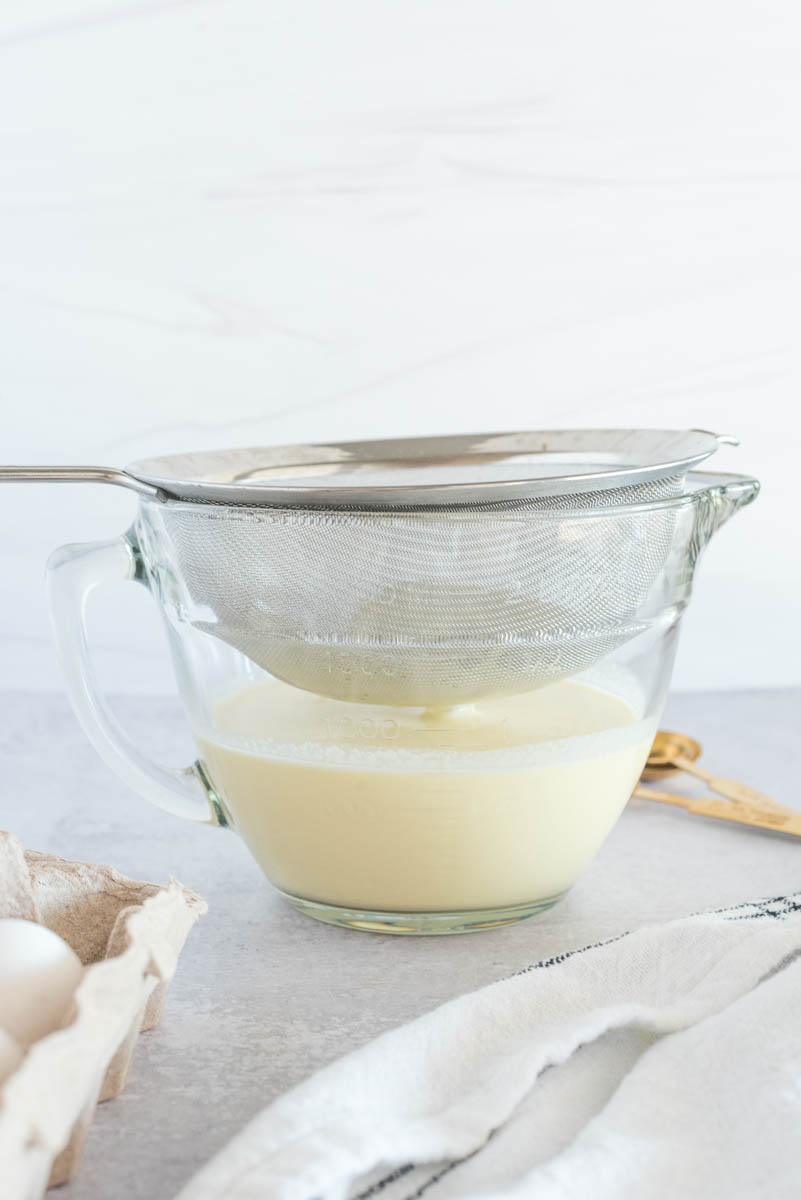 straining custard for instant pot creme brulee