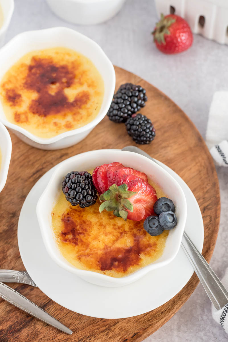 creme brulee with sugar crust