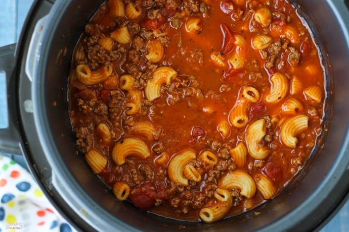 Making American Goulash in your Crockpot Express Pressure Cooker. 