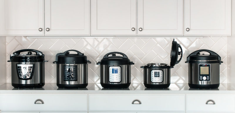 Multiple Makes and Models of Pressure Cookers, Including the Instant Pot