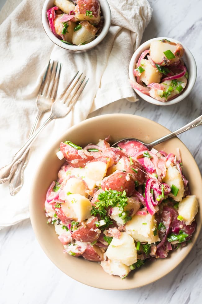 German potato salad made in an Instant Pot