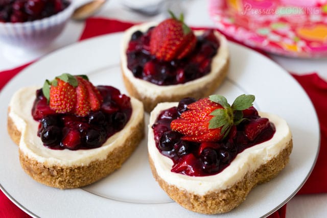 Pressure Cooker (Instant Pot) Heart Shaped Cheesecake