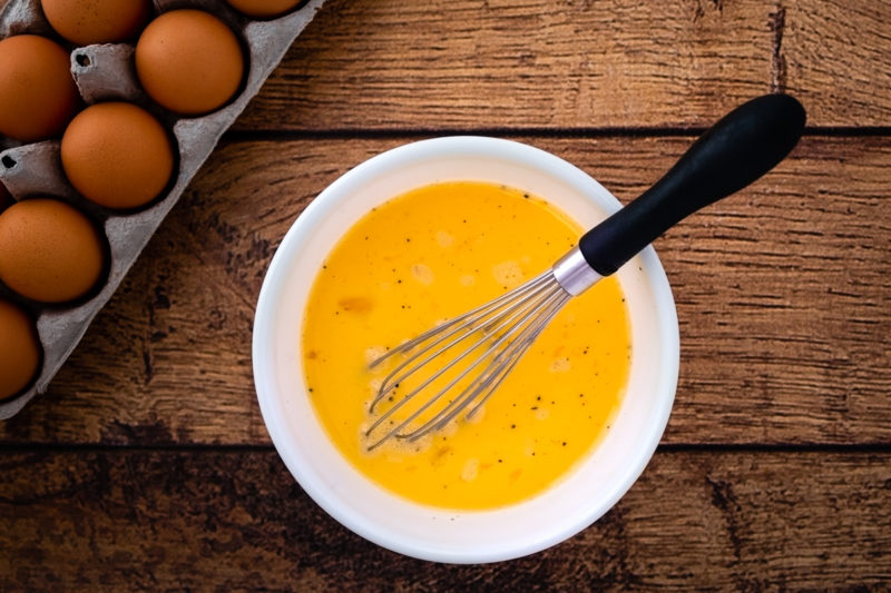 Scrambled egg mixture for making InstaPot Egg Bites