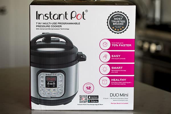 The new 3 quart Instant Pot Duo Mini pressure cooker is perfect for small families, college students and to use while you\'re traveling.&nbsp;