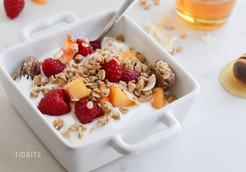 Pressure Cooker (Instant Pot) Yogurt in a white bowl