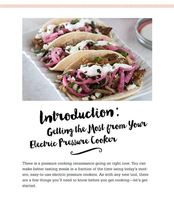 The Electric Pressure Cooker Cookbook Introduction: Getting the Most From Your Electric Pressure Cooker