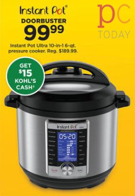 Kohls Black Friday Instant Pot Ultra 6qt Pressure Cooker