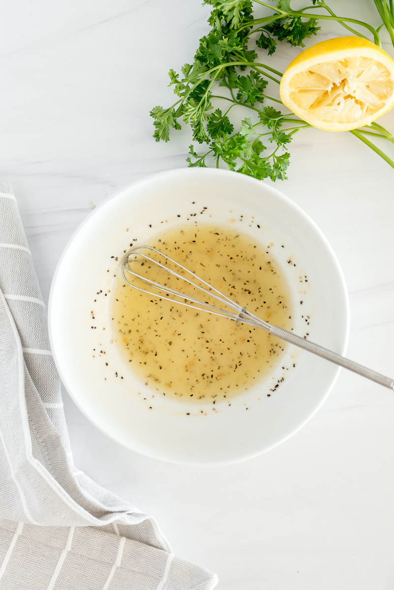 olive oil and seasoning for breen beans