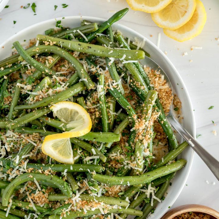 instant pot green beans with lemon and cheese