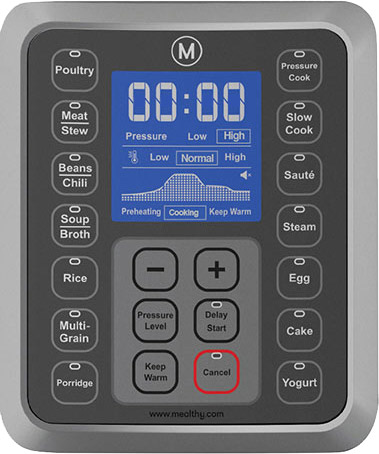 Control Panel for the MultiPot Pressure Cooker by Mealthy