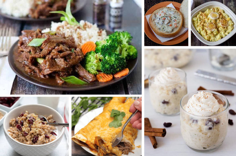 collage of Easy Recipes to make in the Instant Pot, Ninja Foodi, Crockpot Express, or any other brand of electric pressure cooker