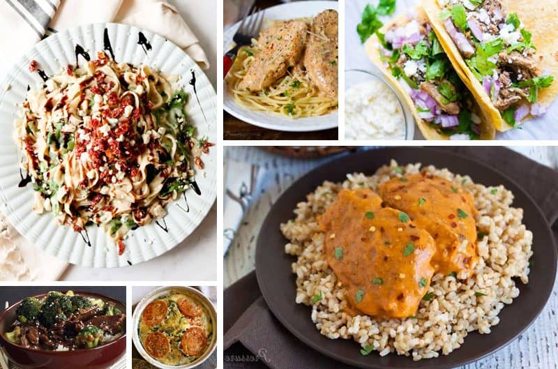 low-carb recipe collage