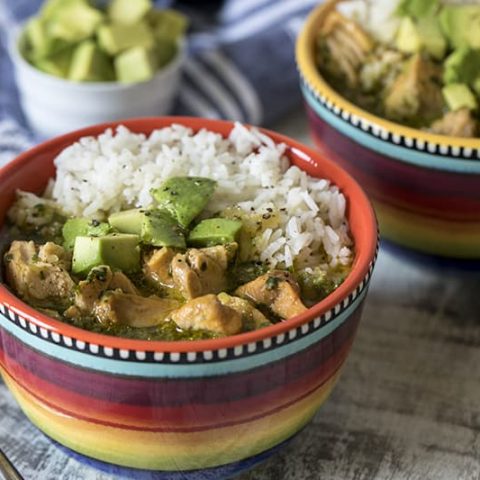 Pressure Cooker (Instant Pot) Asopado in a decorative bowl