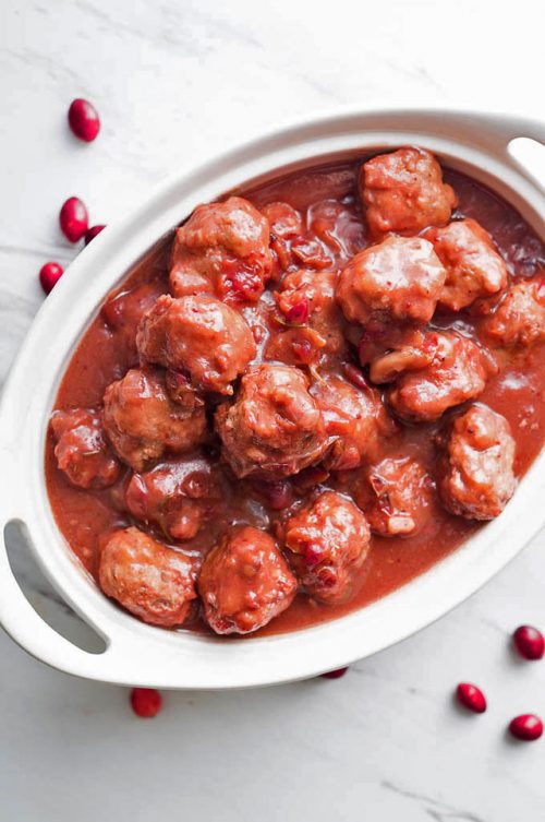 Instant Pot / Pressure cooker Cranberry Balsamic meatballs