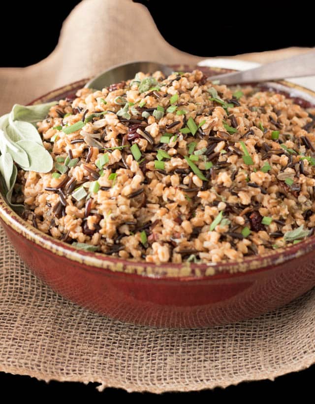 Pressure Cooker Wild Rice and Farro Pilaf