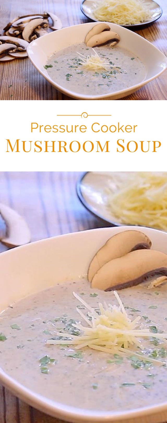 Pressure Cooker Mushroom Marsala Soup photo collage
