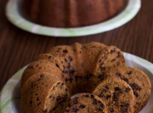 Pressure Cooker (Instant Pot) Pumpkin Chocolate Chip Bundt Cake