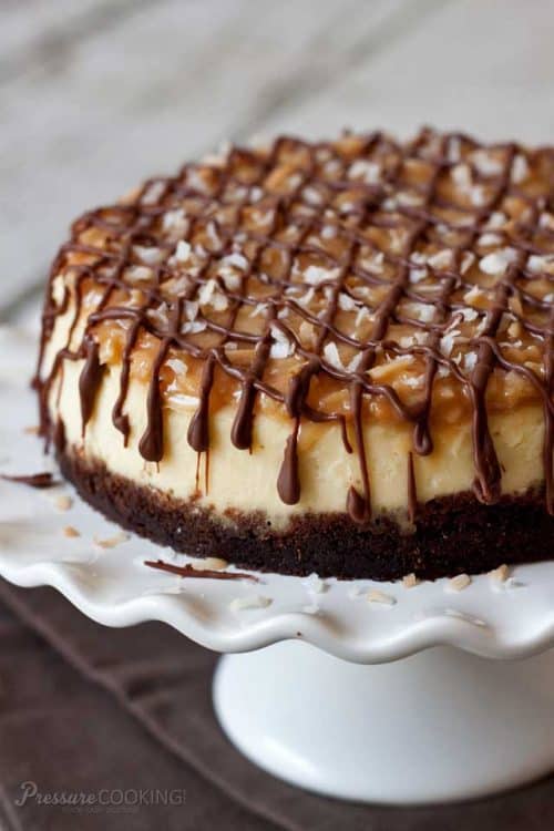 Pressure Cooker / Instant Pot Samoa Cheesecake