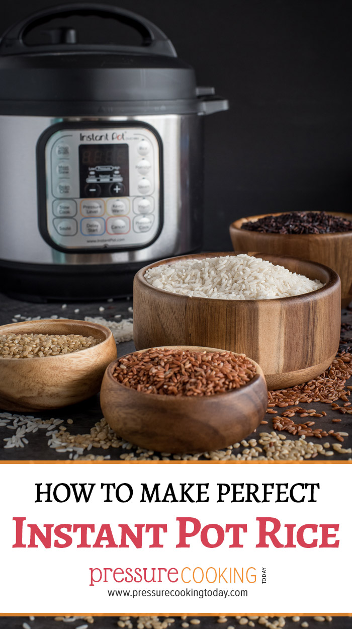 Pinterest Image for How to Make Perfect Pressure Cooker / Instant Pot Rice via @PressureCook2da