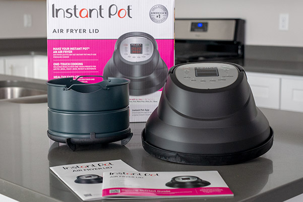 Air Fryer Lid Instant Pot attachment and air fryer basket and user guides