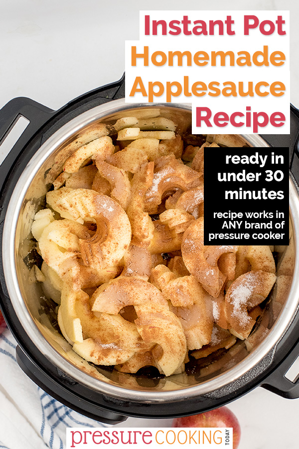 Whether you like applesauce chunky or smooth, plain or cinnamon, you make it perfect in with this easy to make Instant Pot recipe. via @PressureCook2da