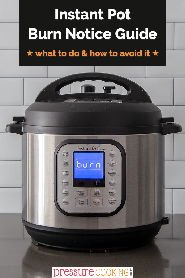 Got the burn notice? DON'T PANIC!!! You can save your meal! Learn what to do when you see the Instant Pot burn notice to save your dinner and enjoy a burn-free meal. Plus, learn how to avoid the Instant Pot burn message in the future. via @PressureCook2da