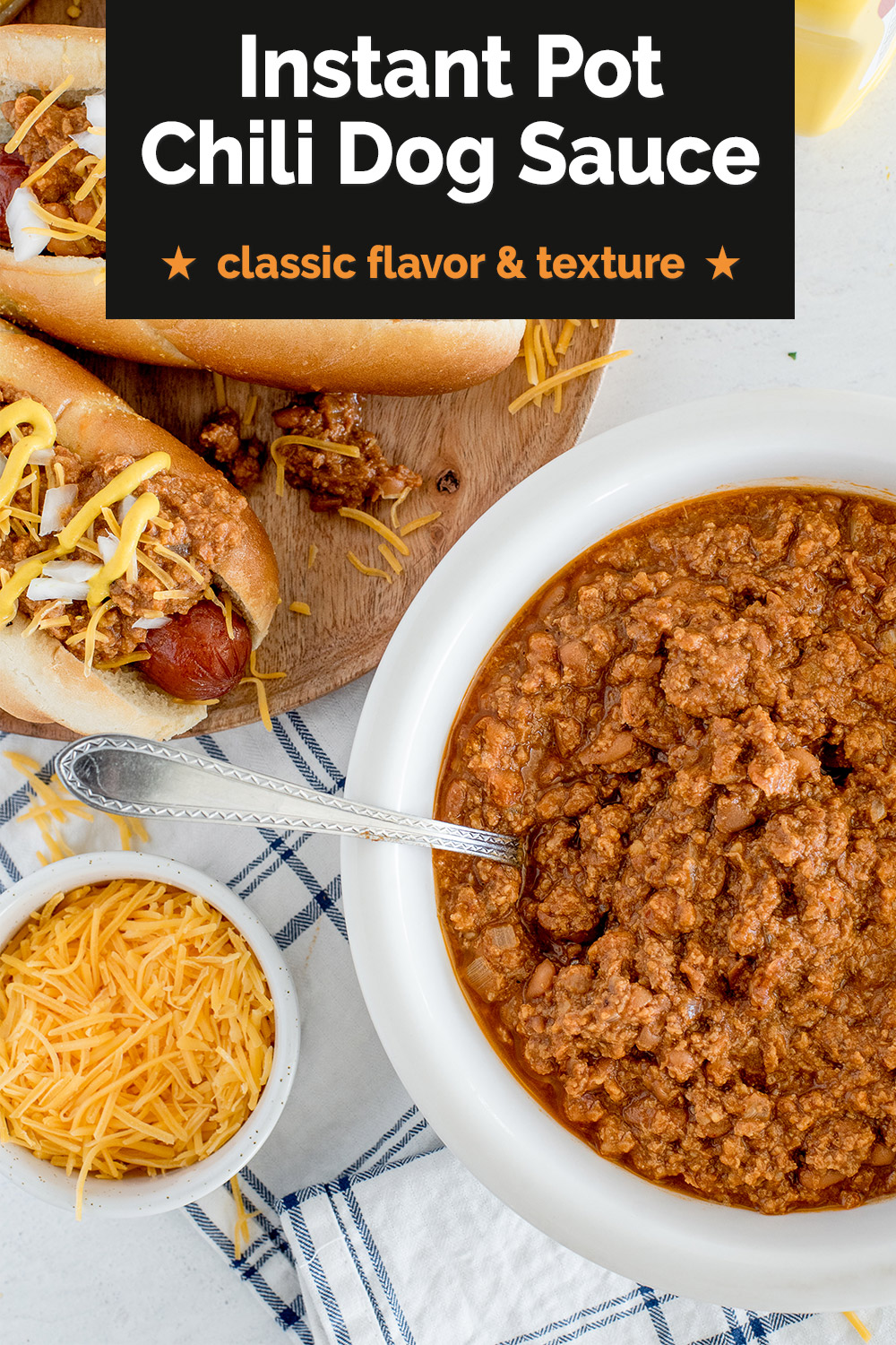 Instant Pot Chili Dog Sauce via @PressureCook2da