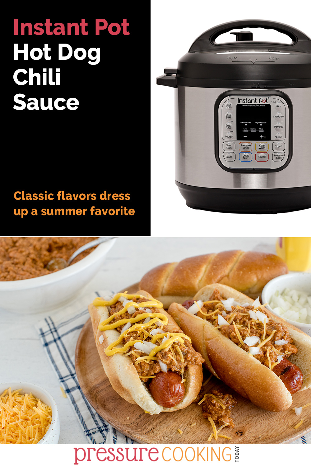 Instant Pot Chili Dog Sauce via @PressureCook2da