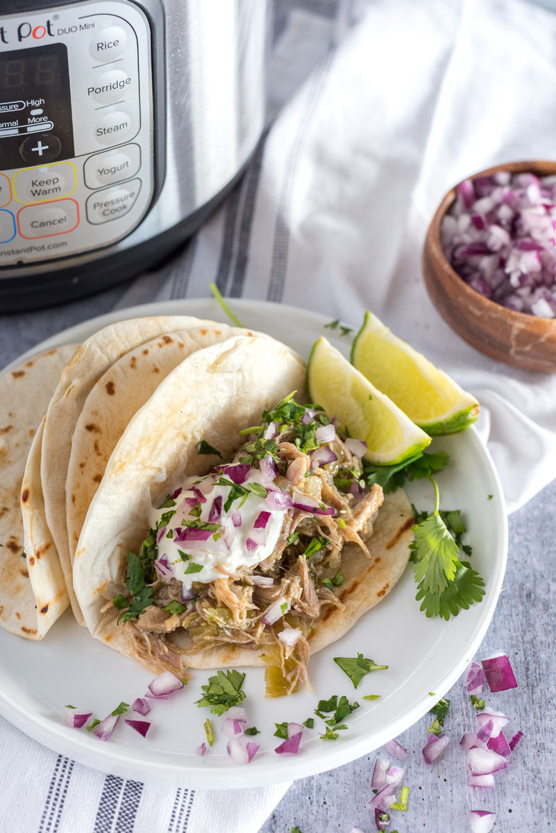 flour tortillas with instant pot chili verde