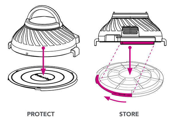 Instant Pot Duo Crisp Air Fryer lid diagram with cooking tray