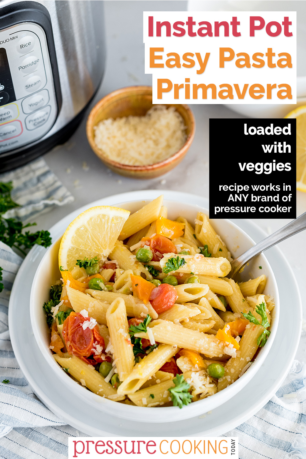 Instant Pot Pasta Primavera via @PressureCook2da