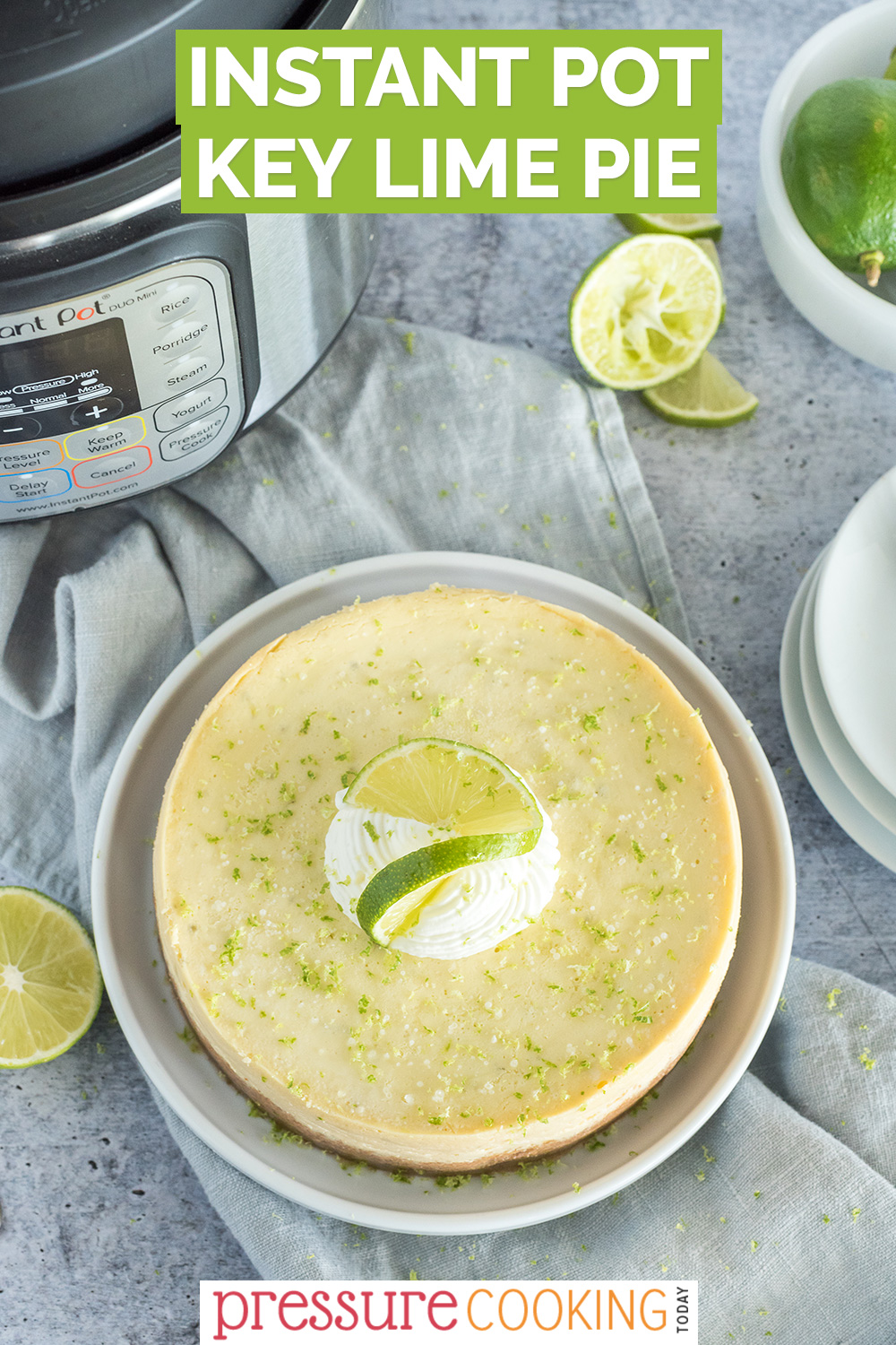 instant pot key lime pie pinterest button via @PressureCook2da