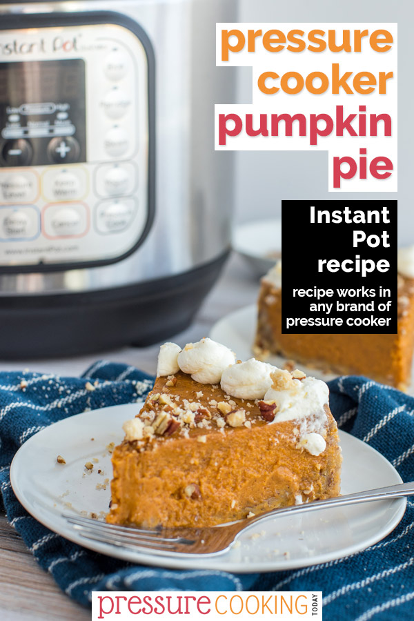 Classic pumpkin pie made in an Instant Pot.