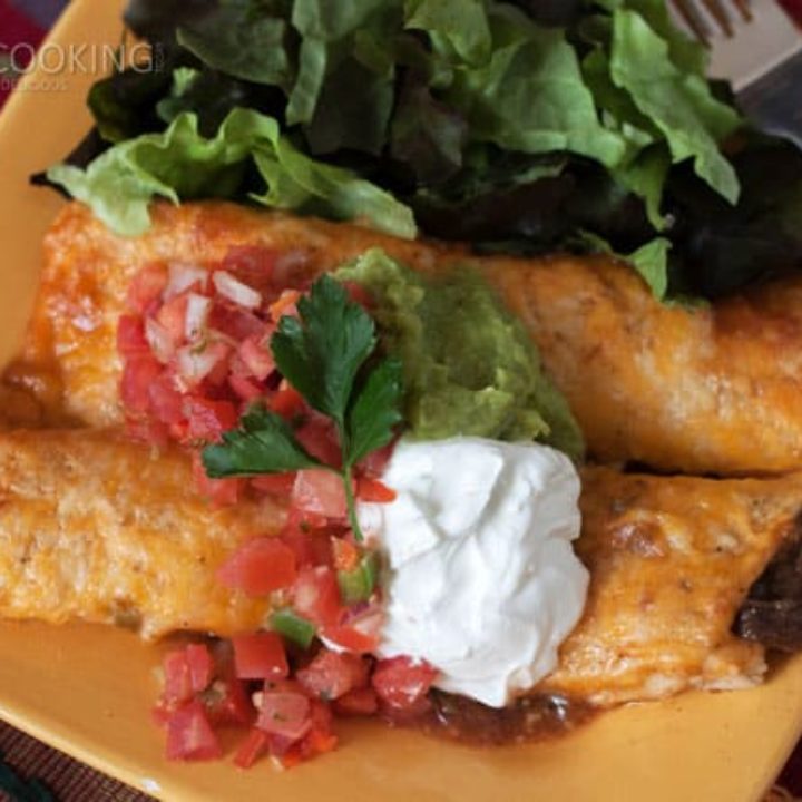 Pressure Cooker (Instant Pot) Shredded Beef Enchiladas