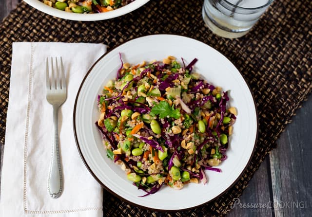 Pressure Cooker (Instant Pot) Thai Quinoa Edamame Salad