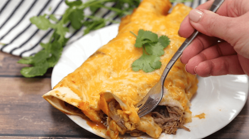 Instant Pot Shredded Beef Enchiladas