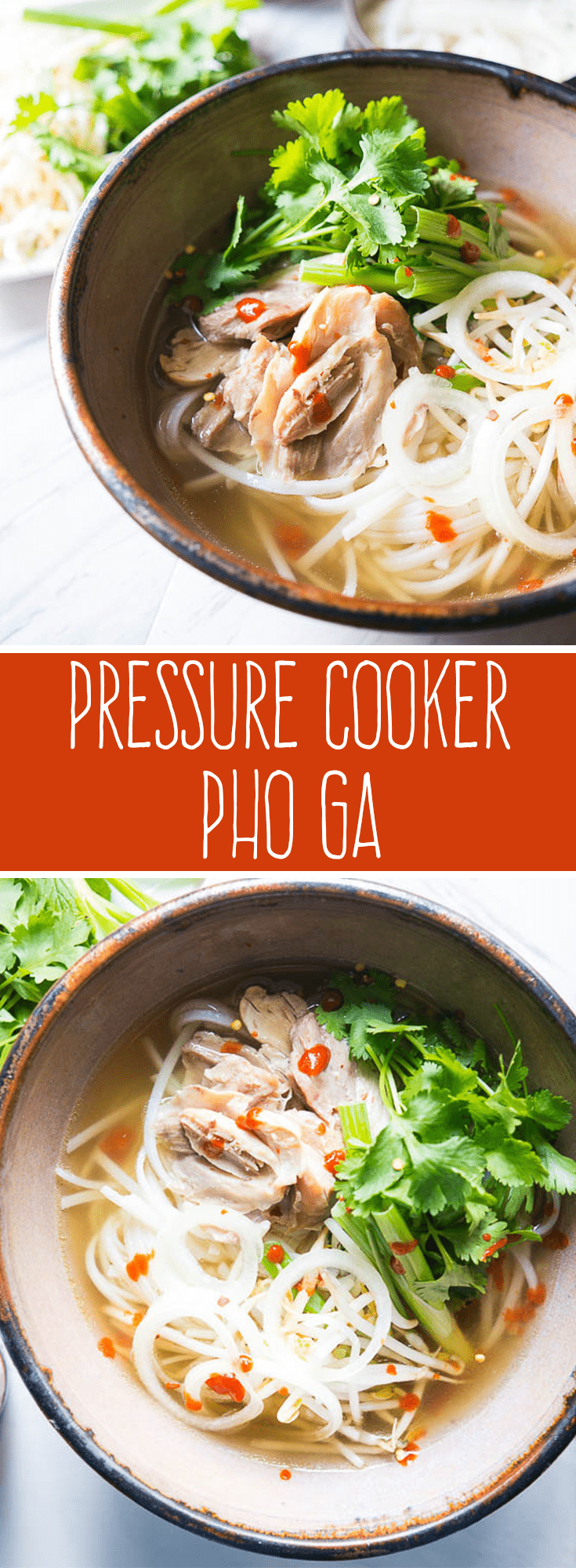 Pressure Cooker Pho Ga photo collage